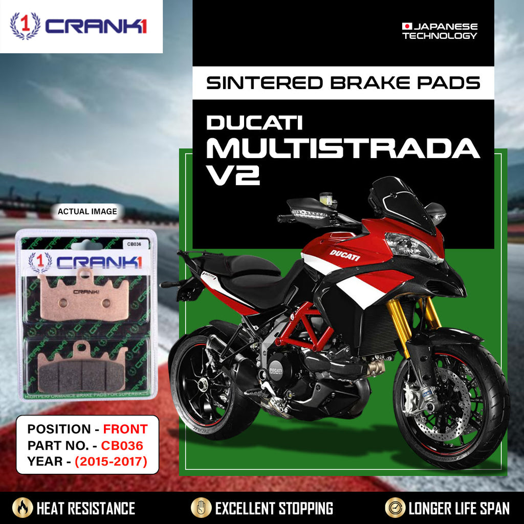 Sintered Brake Pads For Ducati Multistrada V2 (2015-2017) - Front - CB036 - 2 Sets - CRANK1