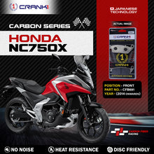 Load image into Gallery viewer, Carbon Brake Pads For Honda NC750X (2014 Onwards) - Front - CFB691 - 1 Set - CRANK1