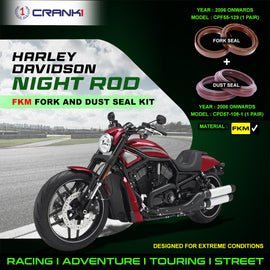 Fork And Dust Seals Kit For Harley Davidson Night Rod (2006 Onwards) - CRANK1