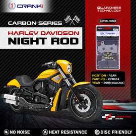 Carbon Brake Pads For Harley Davidson Night Rod (2006 Onwards) - Rear - CFB904 - 1 Set - CRANK1