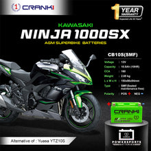 Load image into Gallery viewer, Battery For Kawasaki Ninja 1000SX - CB10S - Factory Activated - CRANK1