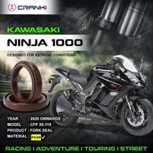 Load image into Gallery viewer, Fork Oil Seals Pair For Kawasaki Ninja 1000 (2020 Onwards) - CPF55-119 - CRANK1