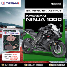 Load image into Gallery viewer, Sintered Brake Pads For Kawasaki Ninja 1000 (2015-2016) (2017-2019) - Rear - CB291 - 1 Set - CRANK1