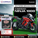 Sintered Brake Pads For Kawasaki Ninja 1000 (2020 Onwards) - Rear - CB291 - 1 Set - CRANK1