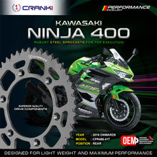 Load image into Gallery viewer, Sprocket For Kawasaki Ninja 400 (2018 Onwards) - Rear - CPR486.41T - CRANK1