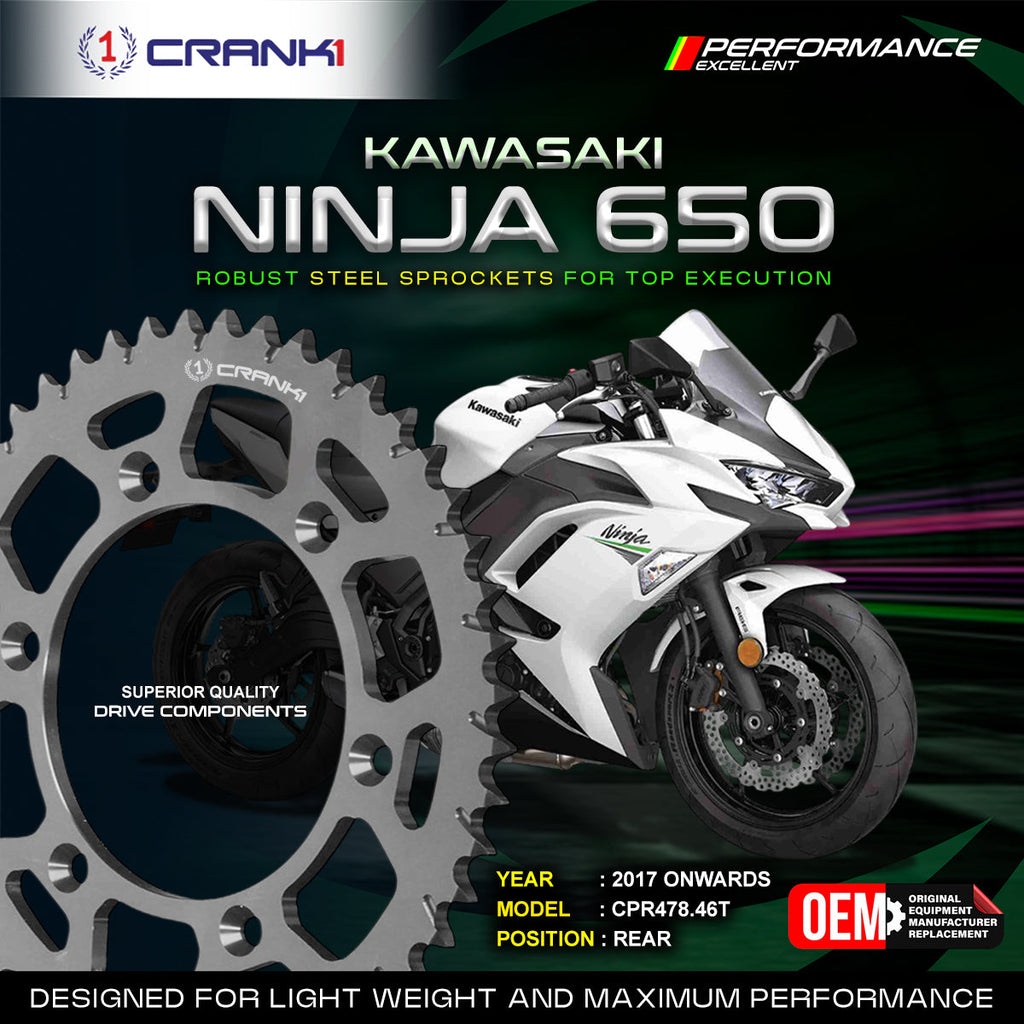 Sprocket For Kawasaki Ninja 650 (2017 Onwards) - Rear - CPR478.46T - CRANK1