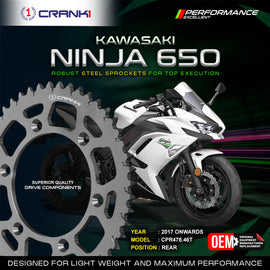 Sprocket For Kawasaki Ninja 650 (2017 Onwards) - Rear - CPR478.46T - CRANK1