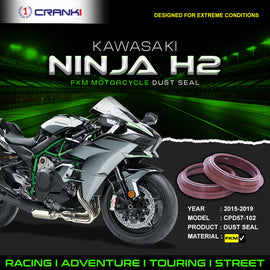 Fork Dust Seals Pair For Kawasaki Ninja H2 (2015-2019) - CPD57-102 - CRANK1