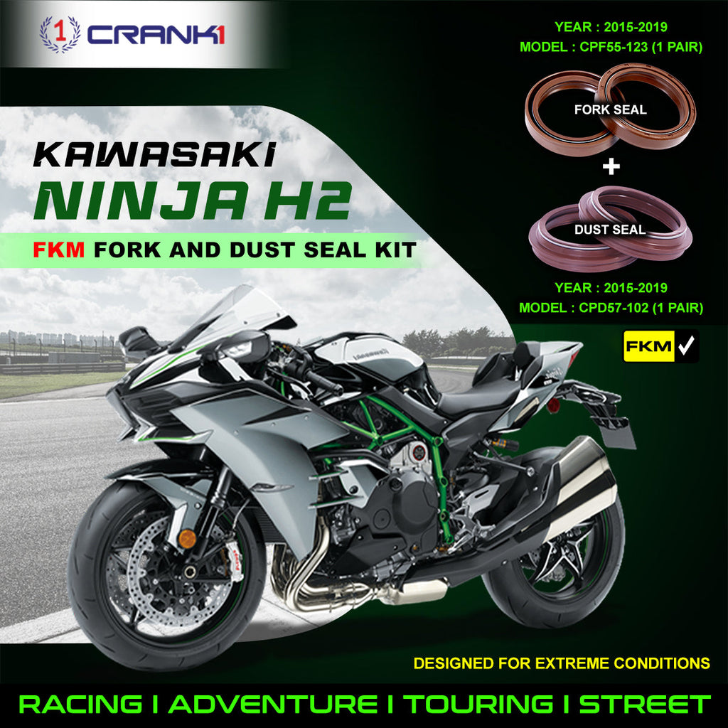 Fork And Dust Seals Kit For Kawasaki Ninja H2 (2015-2019) - CRANK1