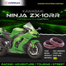 Load image into Gallery viewer, Fork Dust Seals Pair For Kawasaki Ninja ZX-10RR (2021 Onwards) - CPD57-108-1 - CRANK1