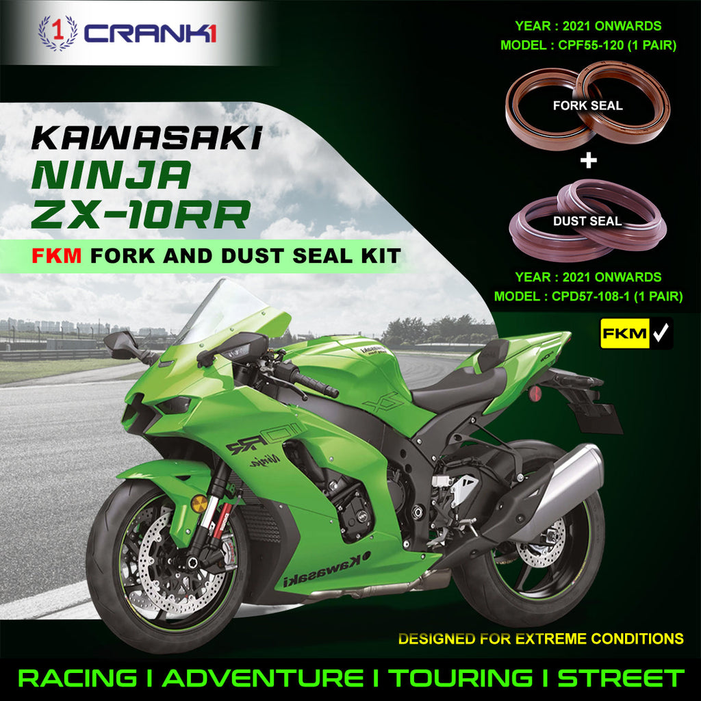 Fork And Dust Seals Kit For Kawasaki Ninja ZX-10RR (2021 Onwards) - CRANK1