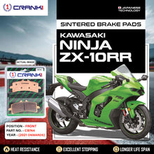 Load image into Gallery viewer, Sintered Brake Pads For Kawasaki Ninja ZX-10RR (2021 Onwards) - Front - CB744 - 2 Sets - CRANK1