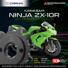 Load image into Gallery viewer, Sprocket For Kawasaki Ninja ZX-10R (2004-2005) - Front - CPF1537.17T - CRANK1