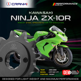 Sprocket For Kawasaki Ninja ZX-10R (2004-2005) - Front - CPF1537.17T - CRANK1