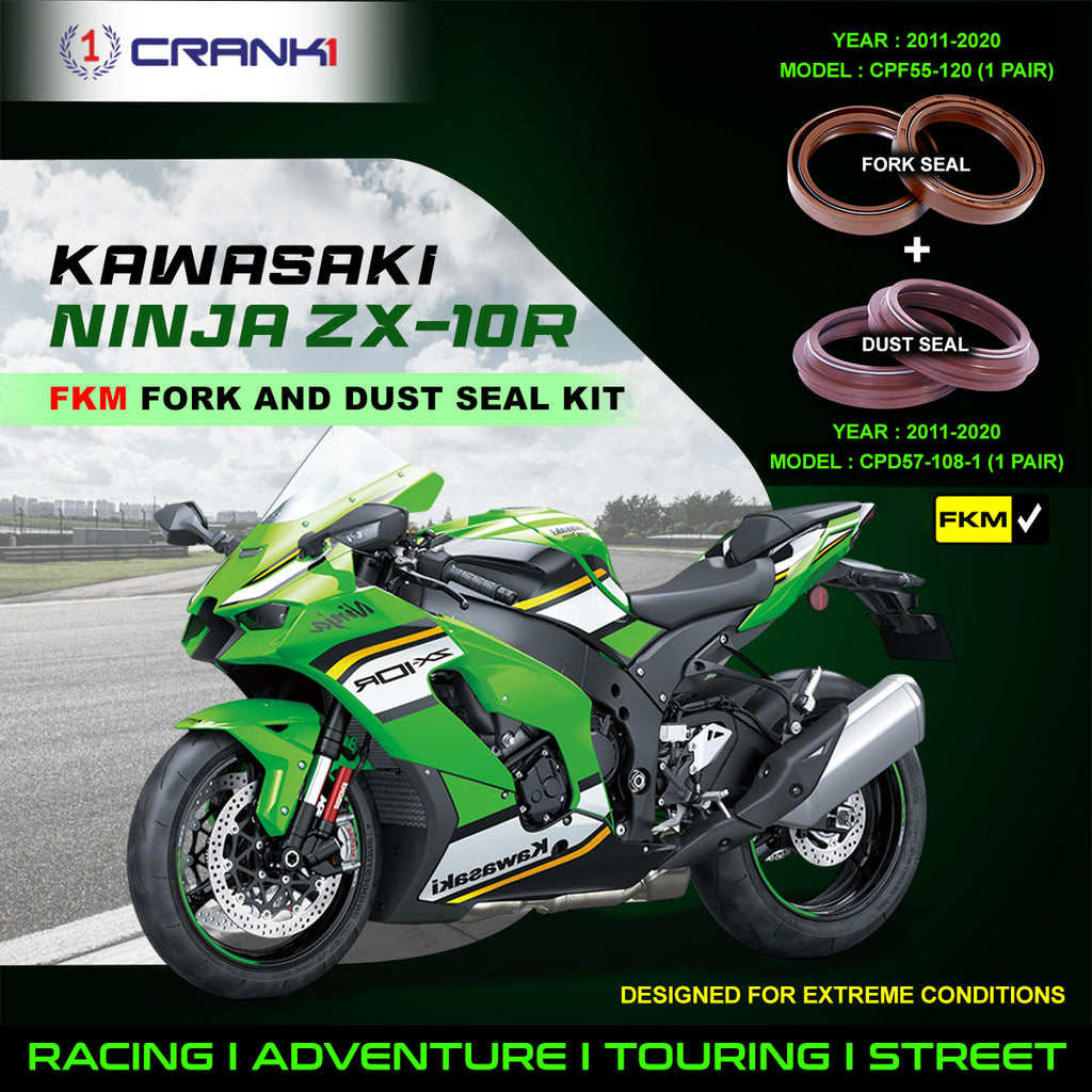 Fork And Dust Seals Kit For Kawasaki Ninja ZX-10R (2011-2020) - CRANK1