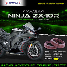 Load image into Gallery viewer, Fork Dust Seals Pair For Kawasaki Ninja ZX-10R (2021 Onwards) - CPD57-108-1 - CRANK1