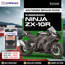 Load image into Gallery viewer, Sintered Brake Pads For Kawasaki Ninja ZX-10R (2011-2015) - Front - CB973 - 2 Sets - CRANK1