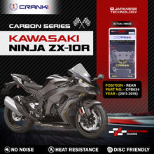 Load image into Gallery viewer, Carbon Brake Pads For Kawasaki Ninja ZX-10R (2011-2015) - Rear - CFB634 - 1 Set - CRANK1