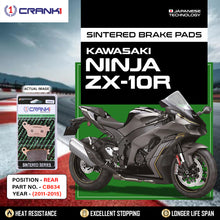 Load image into Gallery viewer, Sintered Brake Pads For Kawasaki Ninja ZX-10R (2011-2015) - Rear - CB634 - 1 Set - CRANK1