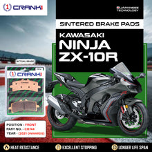 Load image into Gallery viewer, Sintered Brake Pads For Kawasaki Ninja ZX-10R (2021 Onwards) - Front - CB744 - 2 Sets - CRANK1