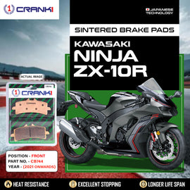 Sintered Brake Pads For Kawasaki Ninja ZX-10R (2021 Onwards) - Front - CB744 - 2 Sets - CRANK1