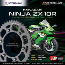 Load image into Gallery viewer, Sprocket For Kawasaki Ninja ZX-10R (2011-2020) - Rear - CPR1489.39T - CRANK1