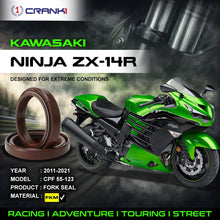 Load image into Gallery viewer, Fork Oil Seals Pair For Kawasaki Ninja ZX-14R (2011-2021) - CPF55-123 - CRANK1