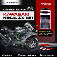 Load image into Gallery viewer, Carbon Brake Pads For Kawasaki Ninja ZX-14R (2014) - Rear - CFB452 - 1 Set - CRANK1