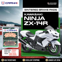 Load image into Gallery viewer, Sintered Brake Pads For Kawasaki Ninja ZX-14R (2011-2013) (2015-2020) - Front - CB744 - 2 Sets - CRANK1