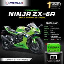 Load image into Gallery viewer, Battery For Kawasaki Ninja ZX-6R (2019-2025) - CB10S - Factory Activated - CRANK1