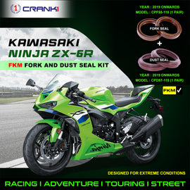 Fork And Dust Seals Kit For Kawasaki Ninja ZX-6R (2019 Onwards) - CRANK1