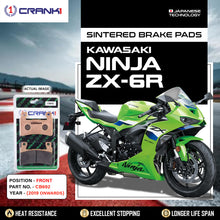 Load image into Gallery viewer, Sintered Brake Pads For Kawasaki Ninja ZX-6R (2019 Onwards) - Front - CB692 - 2 Sets - CRANK1