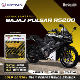 Ceramic Brake Pad For Bajaj Pulsar RS200 (2015-2023) - Front - CRM479 - 1 Set - Crank1