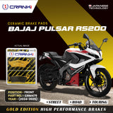 Ceramic Brake Pad For Bajaj Pulsar RS200 (2024-2025) - Front - CRM479 - 1 Set - Crank1