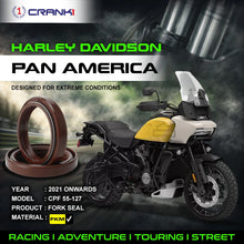 Load image into Gallery viewer, Fork Oil Seals Pair For Harley Davidson Pan America (2021 Onwards) - CPF55-127 - CRANK1