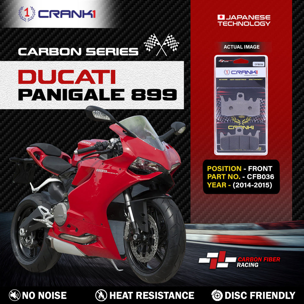 Carbon Brake Pads For Ducati Panigale 899 (2014-2015) - Front - CFB036 - 2 Sets - CRANK1