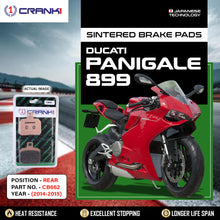 Load image into Gallery viewer, Sintered Brake Pads For Ducati Panigale 899 (2014-2015) - Rear - CB662 - 1 Set - CRANK1