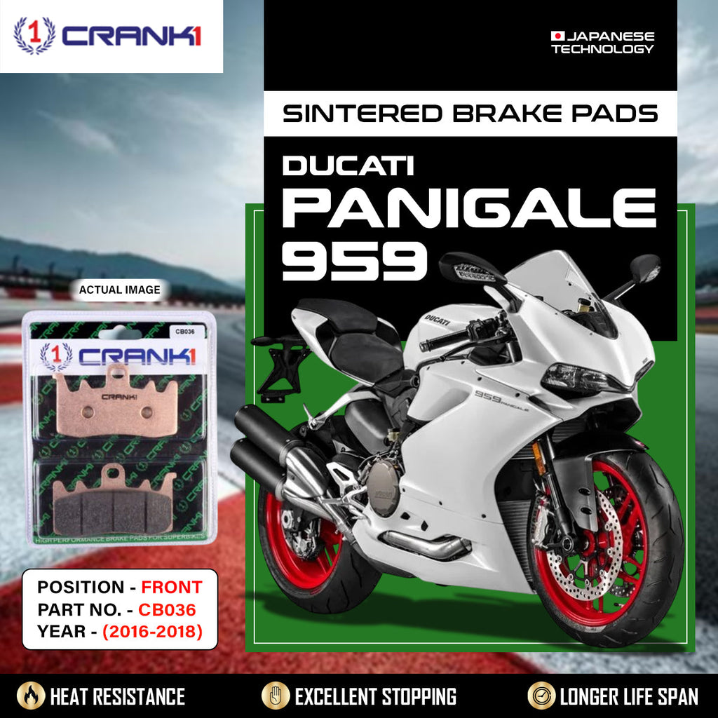 Sintered Brake Pads For Ducati Panigale 959 (2016-2018) - Front - CB036 - 2 Sets - CRANK1