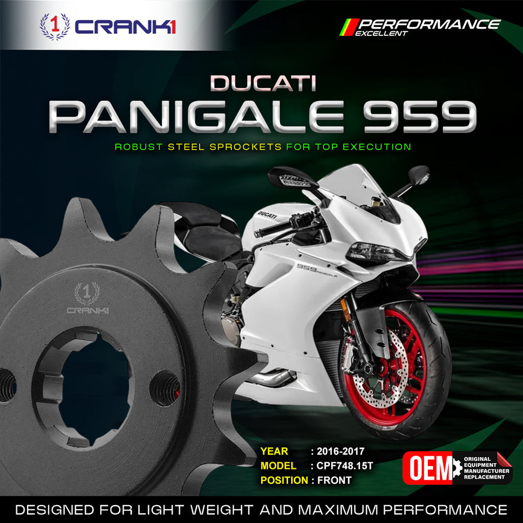 Sprocket For Ducati Panigale 959 (2016-2017) - Front - CPF748.15T - CRANK1