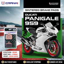 Load image into Gallery viewer, Sintered Brake Pads For Ducati Panigale 959 (2016-2018) - Rear - CB662 - 1 Set - CRANK1