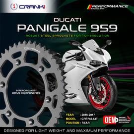 Sprocket For Ducati Panigale 959 (2016-2017) - Rear - CPR746.43T - CRANK1