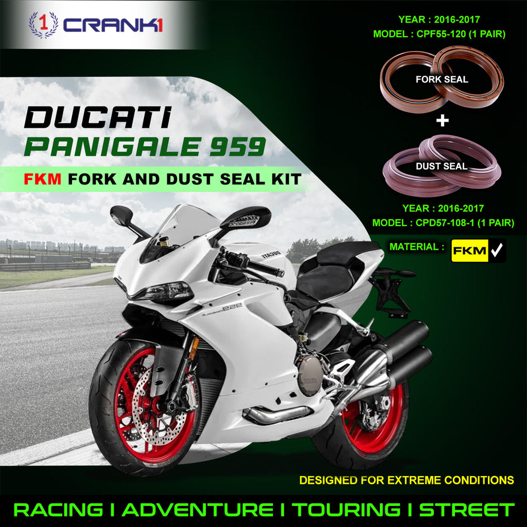 Fork And Dust Seals Kit For Ducati Panigale 959 (2016-2017) - CRANK1