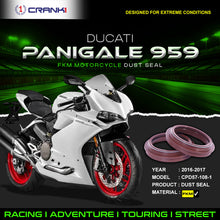 Load image into Gallery viewer, Fork Dust Seals Pair For Ducati Panigale 959 (2016-2017) - CPD57-108-1 - CRANK1