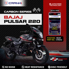 Load image into Gallery viewer, Carbon Brake Pads For Bajaj Pulsar 220 - Rear - CFB312 - 1 Set - CRANK1