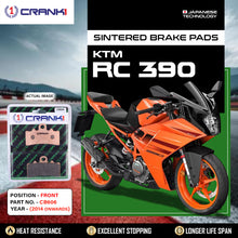 Load image into Gallery viewer, Sintered Brake Pads For KTM RC 390 (2014 Onwards) - Front - CB606 - 1 Set - CRANK1