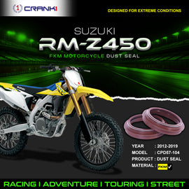 Fork Dust Seals Pair For Suzuki RM-Z450 (2012-2019) - CPD57-104 - CRANK1