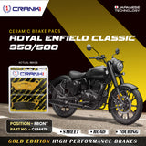 Ceramic Brake Pad For Royal Enfield Classic 350/500 - Front - CRM479 - 1 Set - Crank1