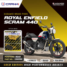 Load image into Gallery viewer, Ceramic Brake Pad For Royal Enfield Scram 440 - Rear - CRM359 - 1 Set - CRANK1