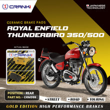 Load image into Gallery viewer, Ceramic Brake Pad For Royal Enfield Thunderbird 350/500 - Rear - CRM359 - 1 Set - CRANK1