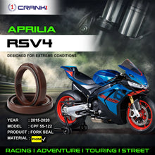 Load image into Gallery viewer, Fork Oil Seals Pair For Aprilia RSV4 (2015-2020) - CPF55-122 - CRANK1